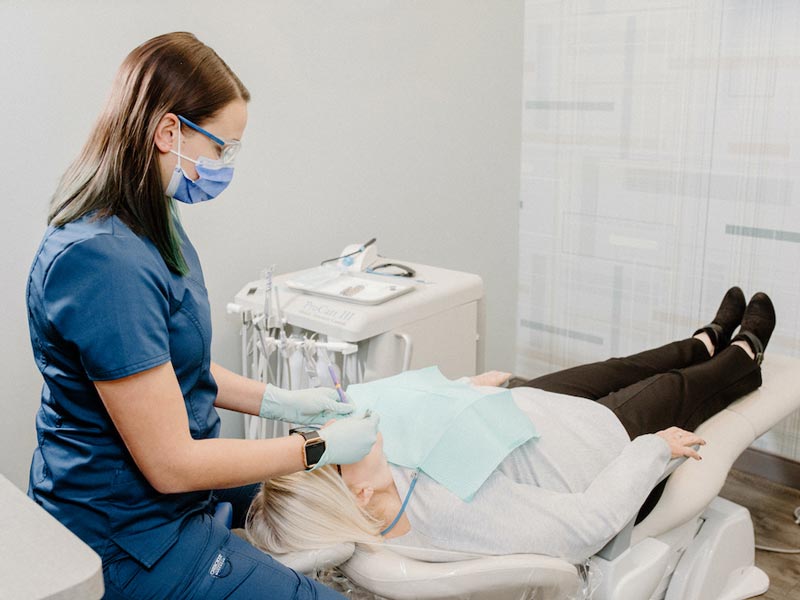 dentist with patient