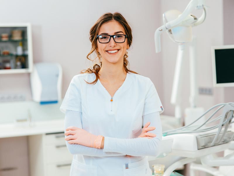 smiling dental professional